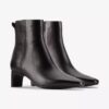 Edina Up svarta läderankelboots för dam Edina Up svarta läderankelboots för dam