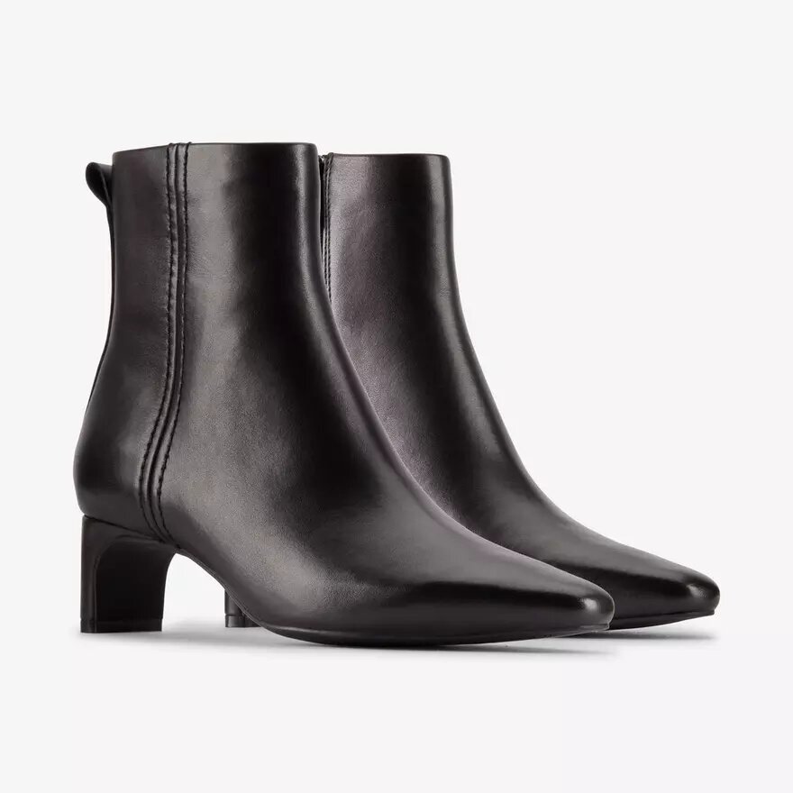 Edina Up svarta läderankelboots för dam Edina Up svarta läderankelboots för dam