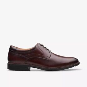 Eldredge – mörkbruna Oxfords i slätt läder för herr | Clarks