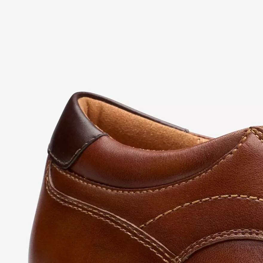 Eldredge Step-skor för herrar i mörkbrunt läder Eldredge Step-skor för herrar i mörkbrunt läder