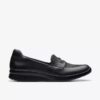 Ellowyn Penny – svarta Slip-ons i läder för damer Ellowyn Penny – svarta Slip-ons i läder för damer