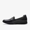 Ellowyn Penny – svarta Slip-ons i läder för damer Ellowyn Penny – svarta Slip-ons i läder för damer