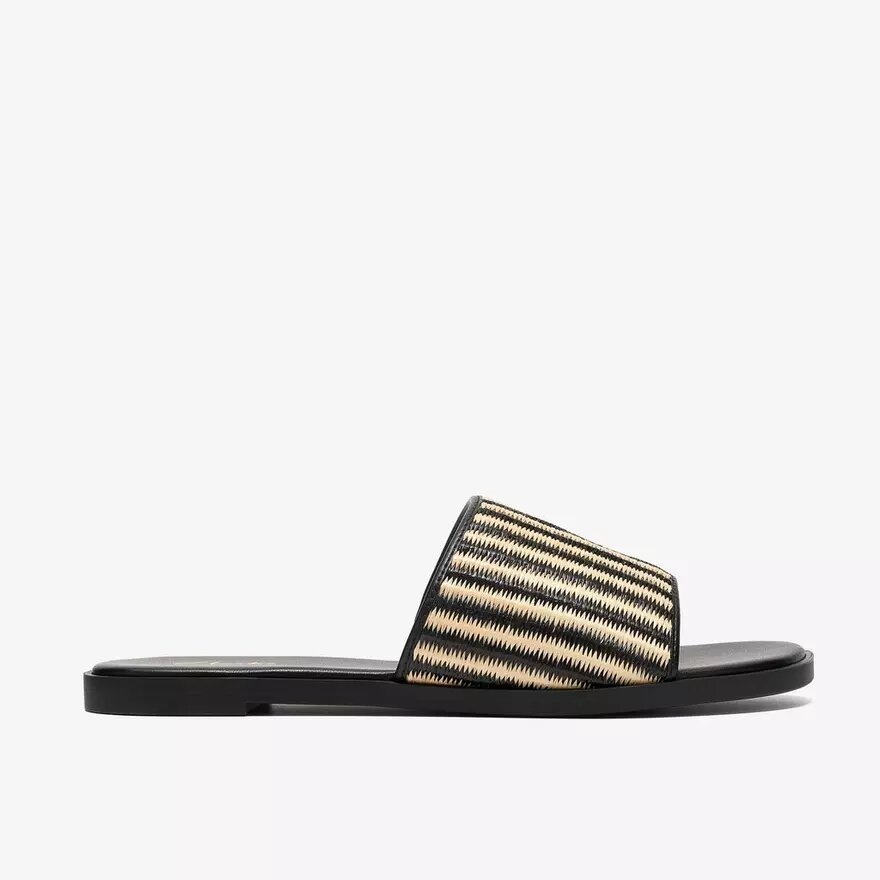 Erisia Strap2 svarta platta sandaler för damer Erisia Strap2 svarta platta sandaler för damer
