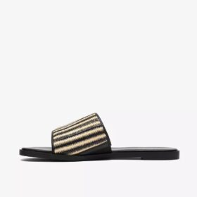 Erisia Strap2 svarta platta sandaler för damer