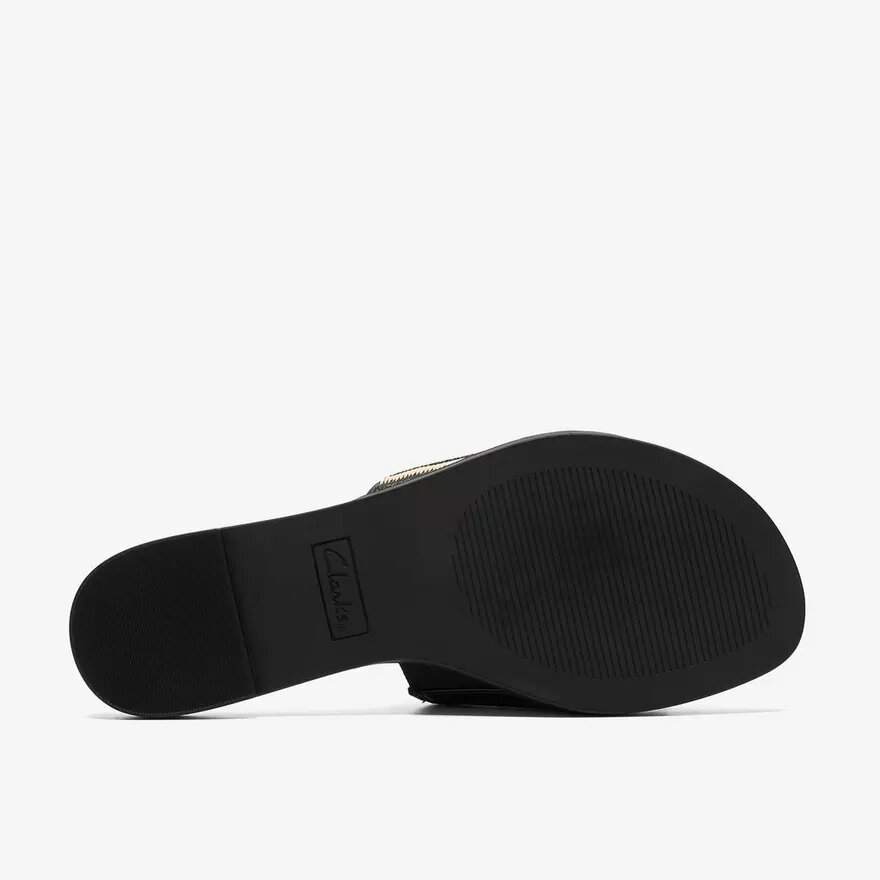 Erisia Strap2 svarta platta sandaler för damer Erisia Strap2 svarta platta sandaler för damer