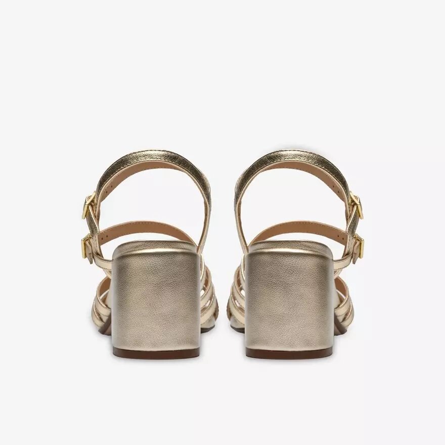 Ezoria-rem-sandaler för dam i mjukt guld Ezoria-rem-sandaler för dam i mjukt guld