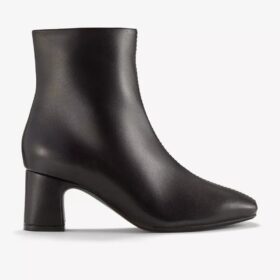 Fernie Zip – svarta läderankelboots för dam