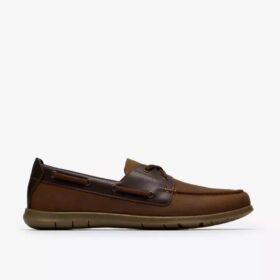 Flexway 2Eye båtsko för herr i brunt nubuck