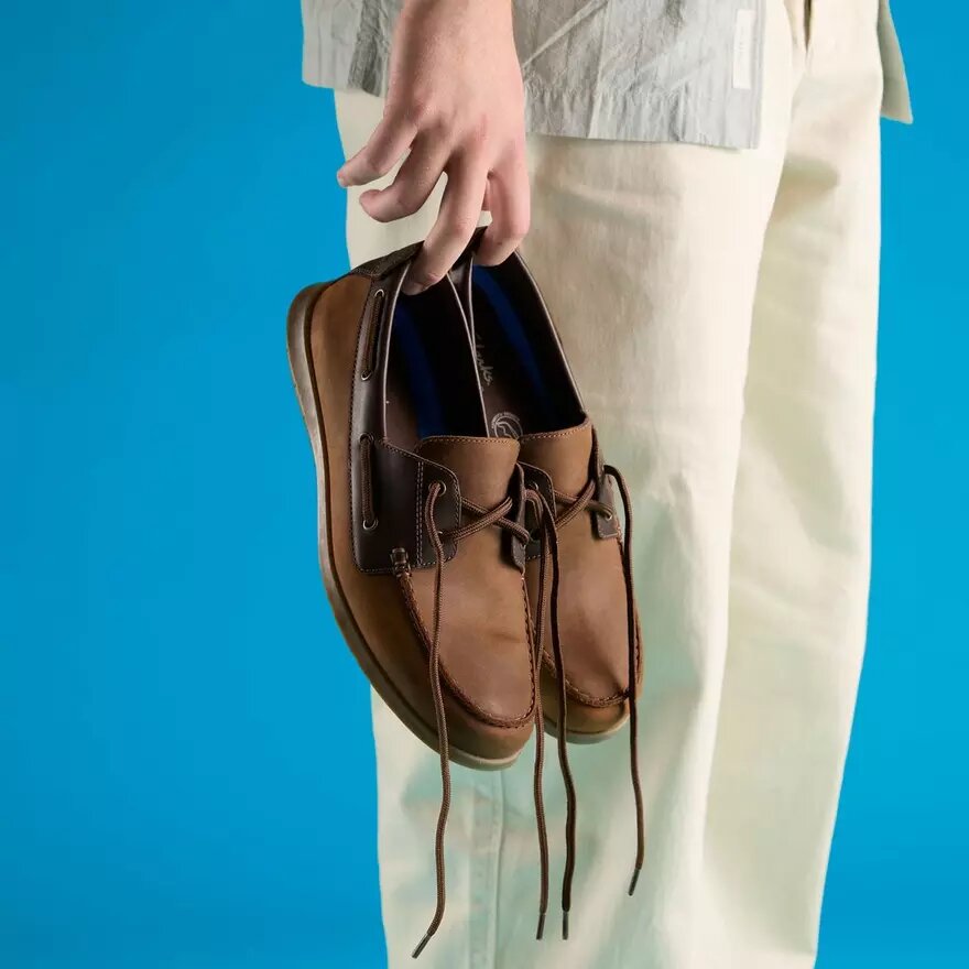 Flexway 2Eye båtsko för herr i brunt nubuck Flexway 2Eye båtsko för herr i brunt nubuck