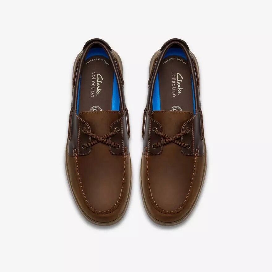 Flexway 2Eye båtsko för herr i brunt nubuck Flexway 2Eye båtsko för herr i brunt nubuck