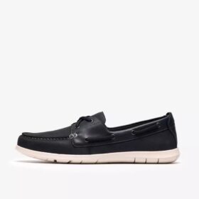 Flexway 2Eye båtskor för herr i marinblå nubuck