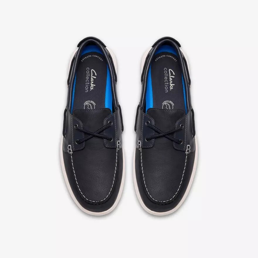 Flexway 2Eye båtskor för herr i marinblå nubuck Flexway 2Eye båtskor för herr i marinblå nubuck