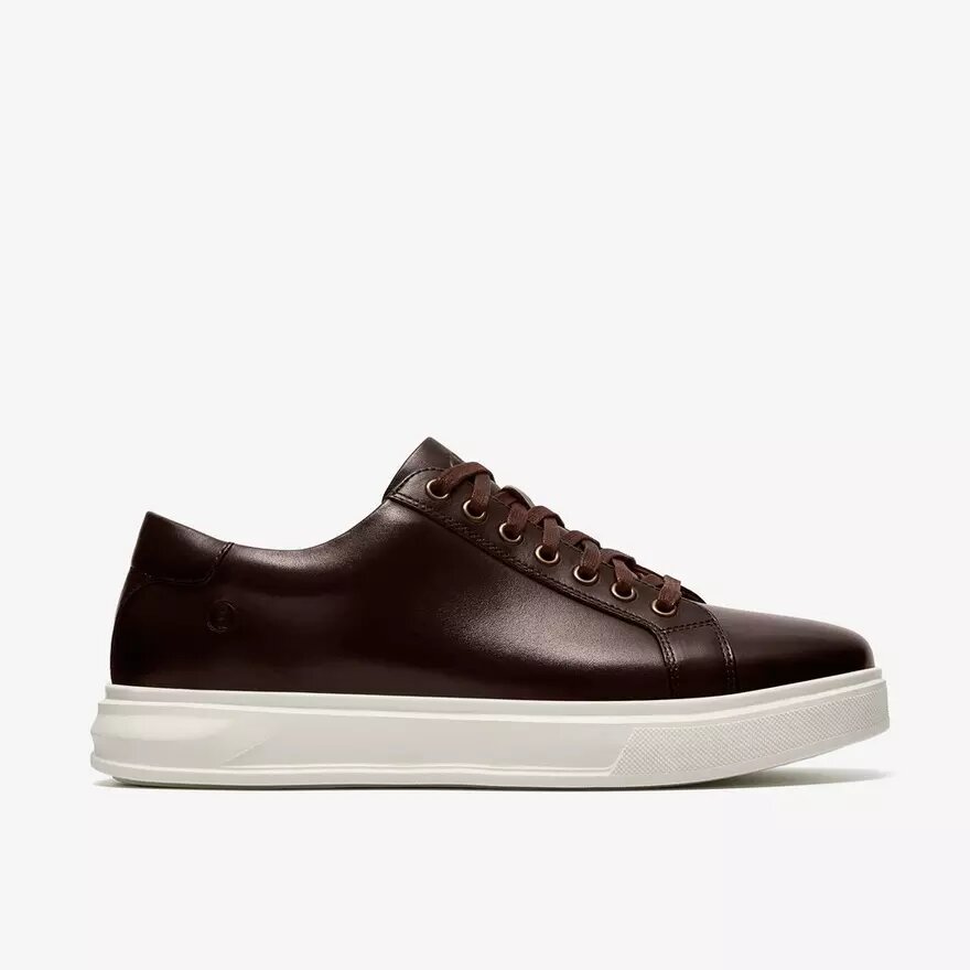 Goswell Tie – bruna lädersneakers för herr Goswell Tie – bruna lädersneakers för herr