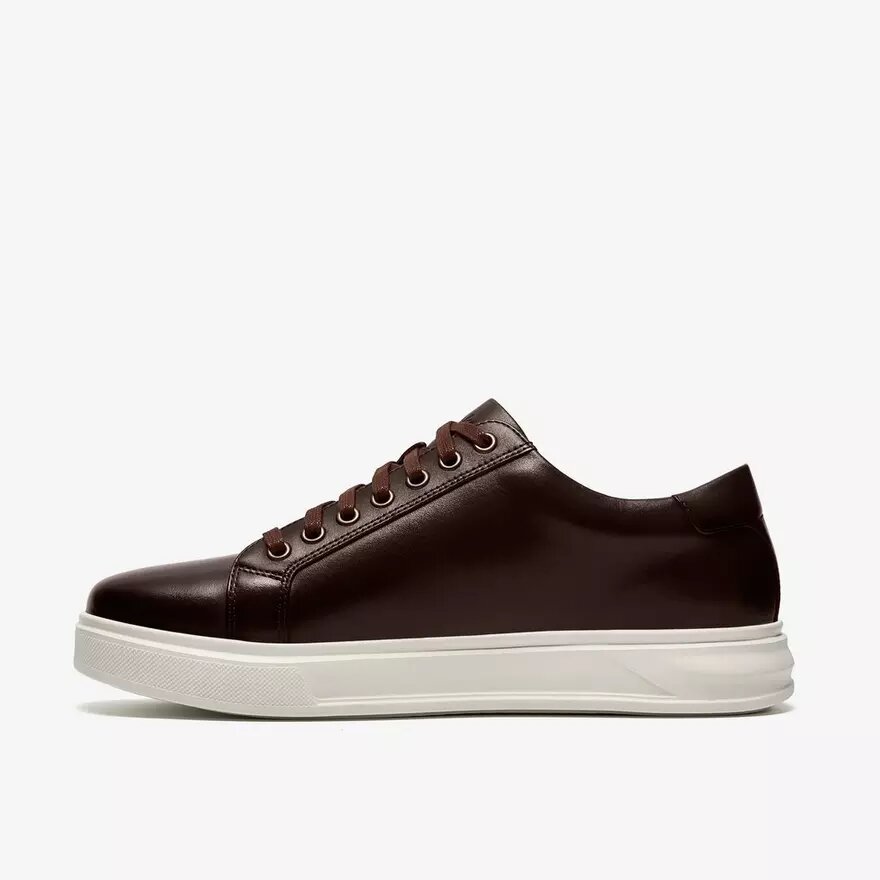 Goswell Tie – bruna lädersneakers för herr Goswell Tie – bruna lädersneakers för herr