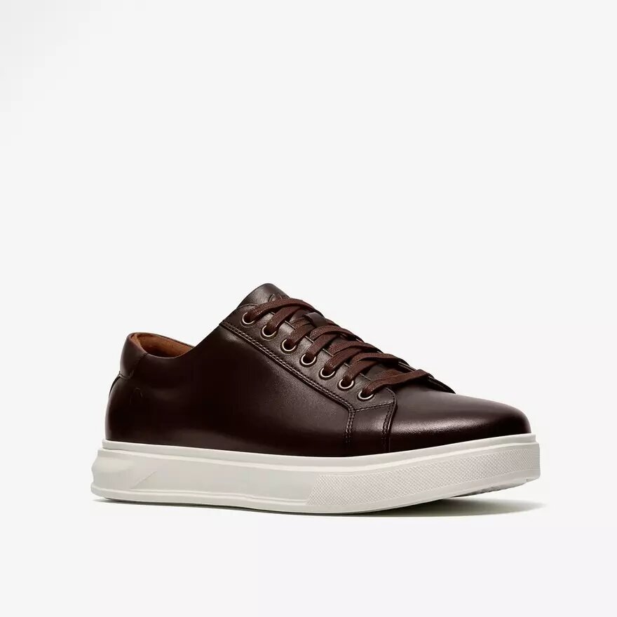 Goswell Tie – bruna lädersneakers för herr Goswell Tie – bruna lädersneakers för herr