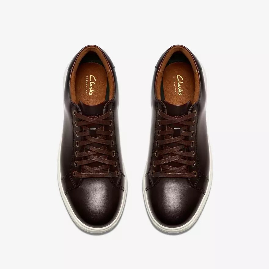 Goswell Tie – bruna lädersneakers för herr Goswell Tie – bruna lädersneakers för herr