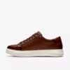 Goswell Tie sneakers i brunt läder för herr Goswell Tie sneakers i brunt läder för herr
