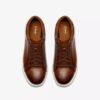 Goswell Tie sneakers i brunt läder för herr Goswell Tie sneakers i brunt läder för herr