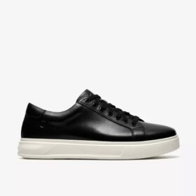 Goswell Tie – svart lädersneaker för herr Goswell Tie – svart lädersneaker för herr