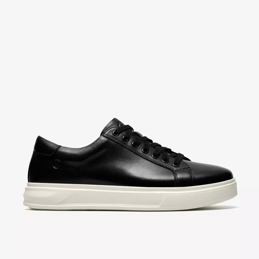 Goswell Tie – svart lädersneaker för herr Goswell Tie – svart lädersneaker för herr