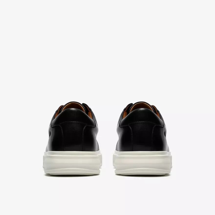 Goswell Tie – svart lädersneaker för herr Goswell Tie – svart lädersneaker för herr