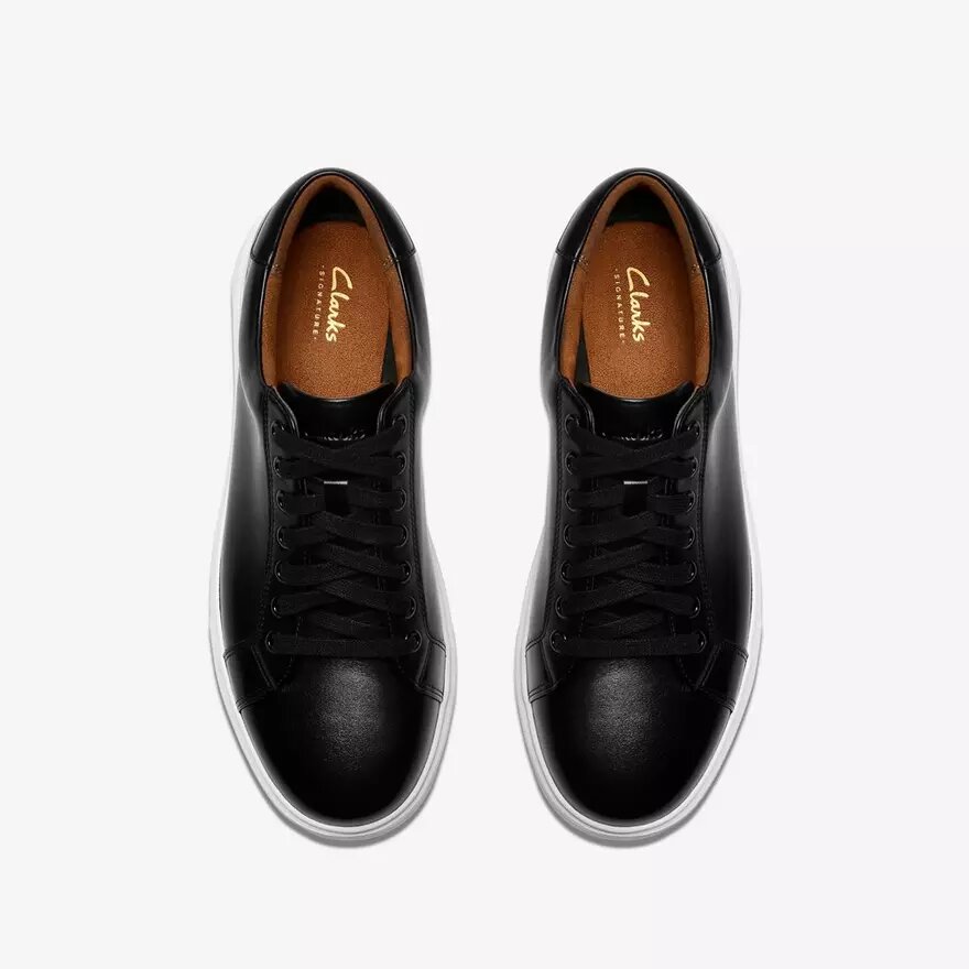 Goswell Tie – svart lädersneaker för herr Goswell Tie – svart lädersneaker för herr