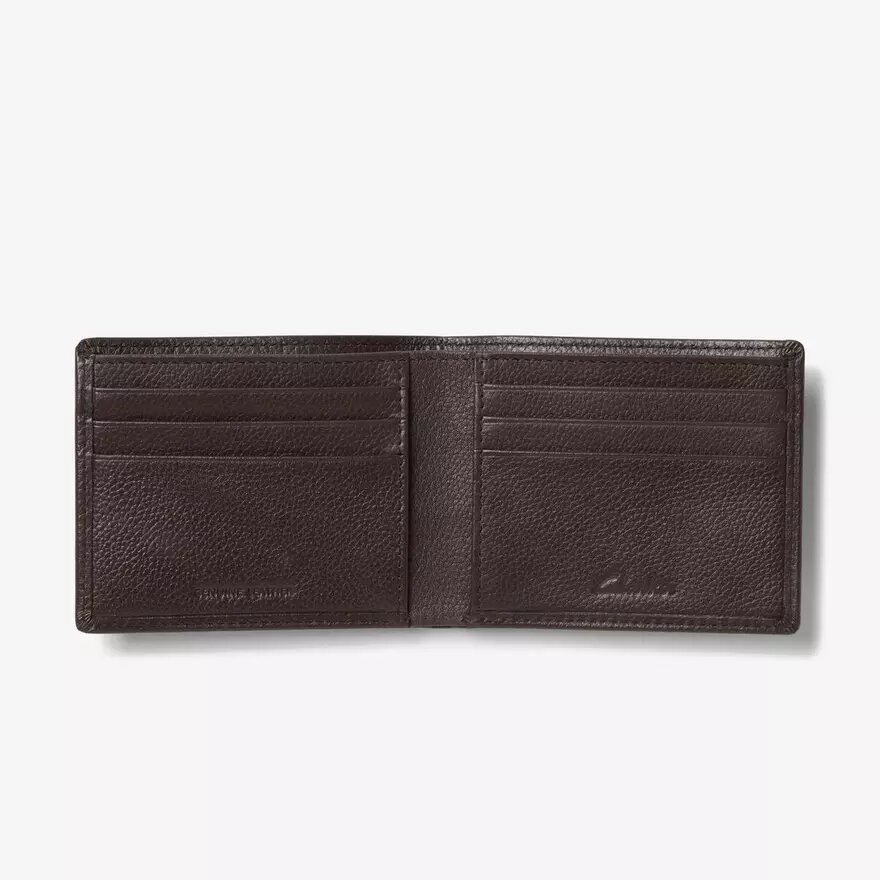 Herrplånbok Classic Pebble Slimfold, brun, USA Herrplånbok Classic Pebble Slimfold, brun, USA