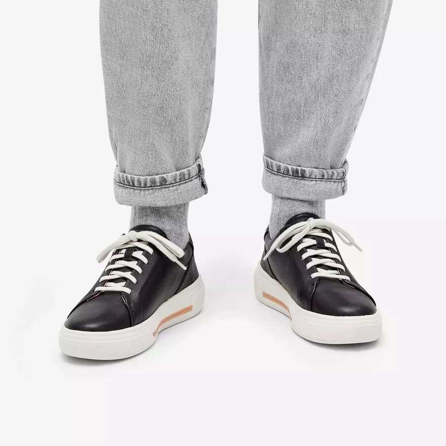 Hollyhock Walk – svarta lädersneakers för damer Hollyhock Walk – svarta lädersneakers för damer