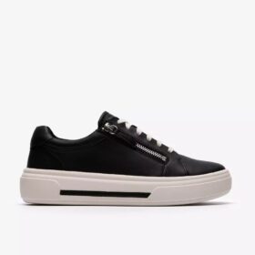 Hollyrose Zip – svarta lädersneakers för damer Hollyrose Zip – svarta lädersneakers för damer