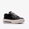 Hollyrose Zip – svarta lädersneakers för damer