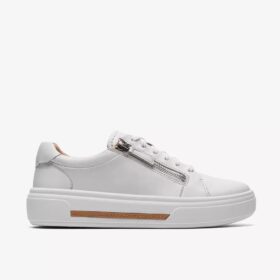 Hollyrose Zip – vita lädersneakers för dam Hollyrose Zip – vita lädersneakers för dam