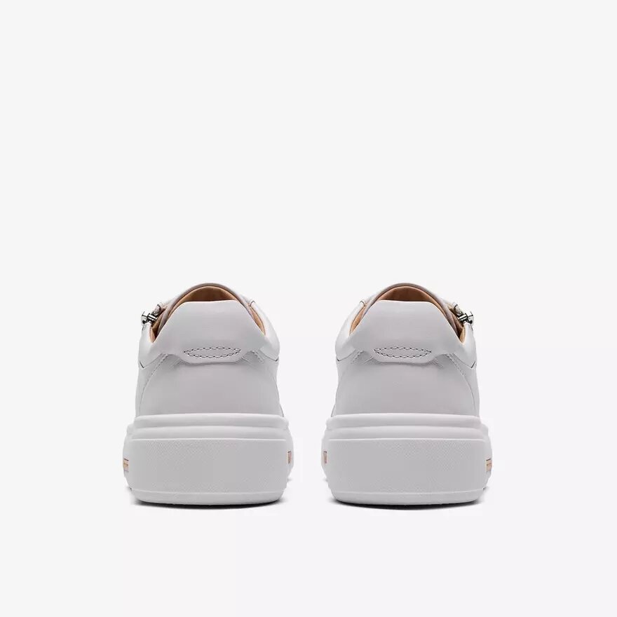 Hollyrose Zip – vita lädersneakers för dam Hollyrose Zip – vita lädersneakers för dam
