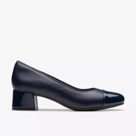 Iridessa May – pumps i marinblått läder för damer