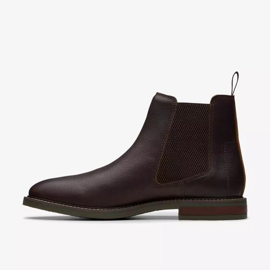 Jaxen Easy Chelsea boots för herr i brunt tumlat läder Jaxen Easy Chelsea boots för herr i brunt tumlat läder