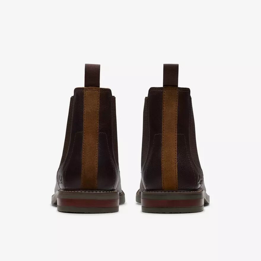 Jaxen Easy Chelsea boots för herr i brunt tumlat läder Jaxen Easy Chelsea boots för herr i brunt tumlat läder