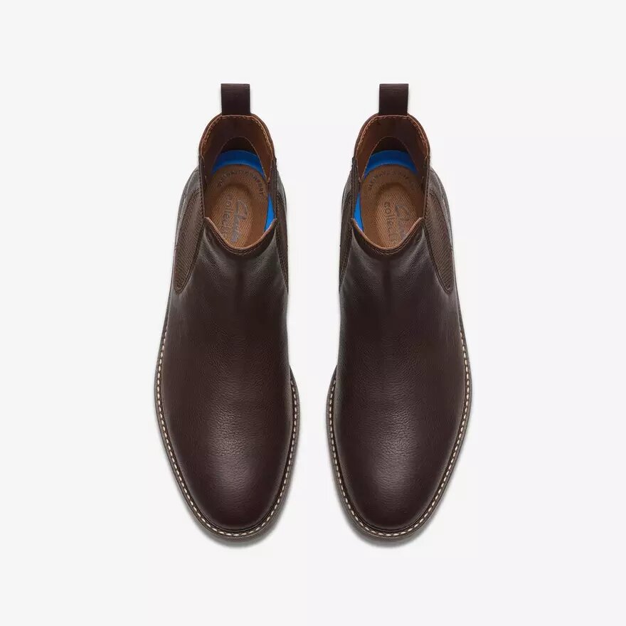 Jaxen Easy Chelsea boots för herr i brunt tumlat läder Jaxen Easy Chelsea boots för herr i brunt tumlat läder