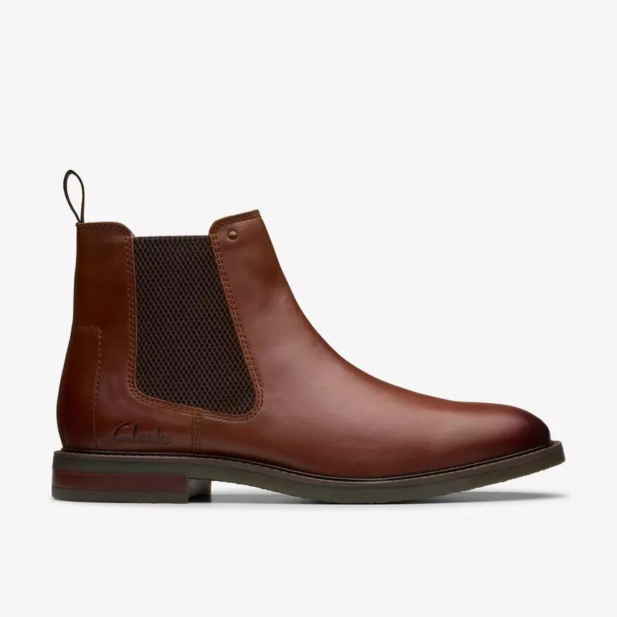 Jaxen Easy Chelsea boots i brunt läder för herr Jaxen Easy Chelsea boots i brunt läder för herr