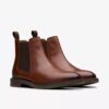 Jaxen Easy Chelsea boots i brunt läder för herr Jaxen Easy Chelsea boots i brunt läder för herr