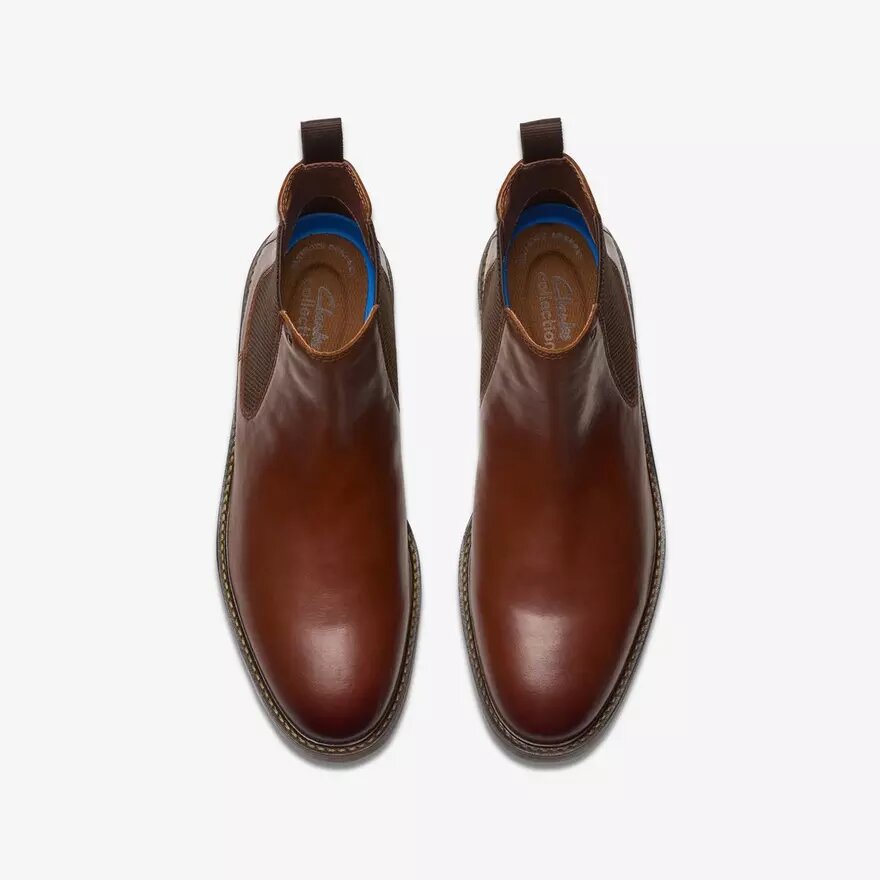 Jaxen Easy Chelsea boots i brunt läder för herr Jaxen Easy Chelsea boots i brunt läder för herr