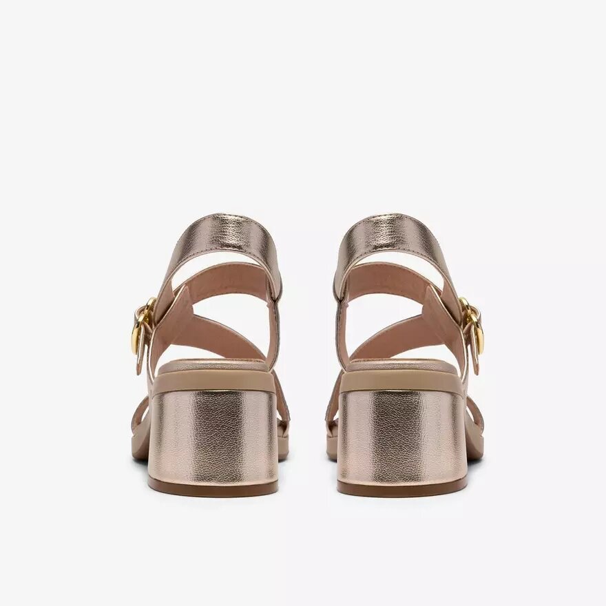 Jaylan Sol-sandaletter med klack i färgen Champagne för damer Jaylan Sol-sandaletter med klack i färgen Champagne för damer