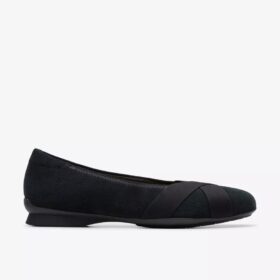 Jazmynn Gem – svarta slip-ons i mocka för damer