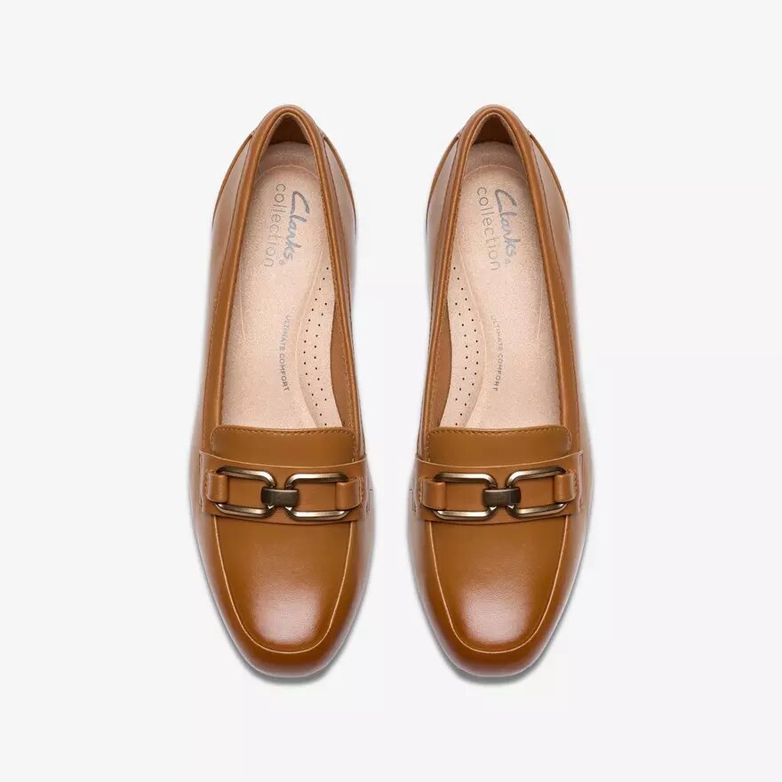 Juliet Echo-Loafers i brunt läder för dam Juliet Echo-Loafers i brunt läder för dam