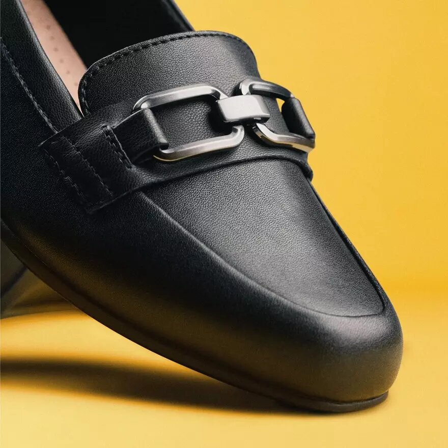 Juliet Echo – svarta läderloafers för dam Juliet Echo – svarta läderloafers för dam