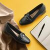 Juliet Echo – svarta läderloafers för dam Juliet Echo – svarta läderloafers för dam
