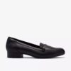 Juliet Mia – svarta läderslip-ons för dam Juliet Mia – svarta läderslip-ons för dam