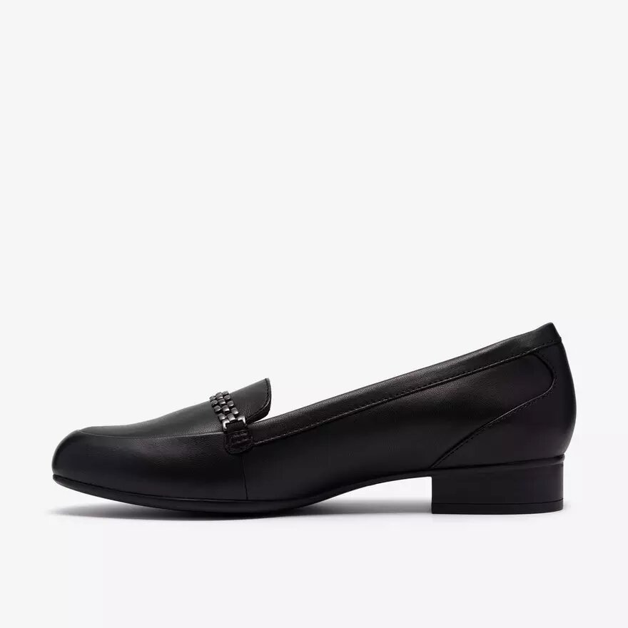 Juliet Mia – svarta läderslip-ons för dam Juliet Mia – svarta läderslip-ons för dam
