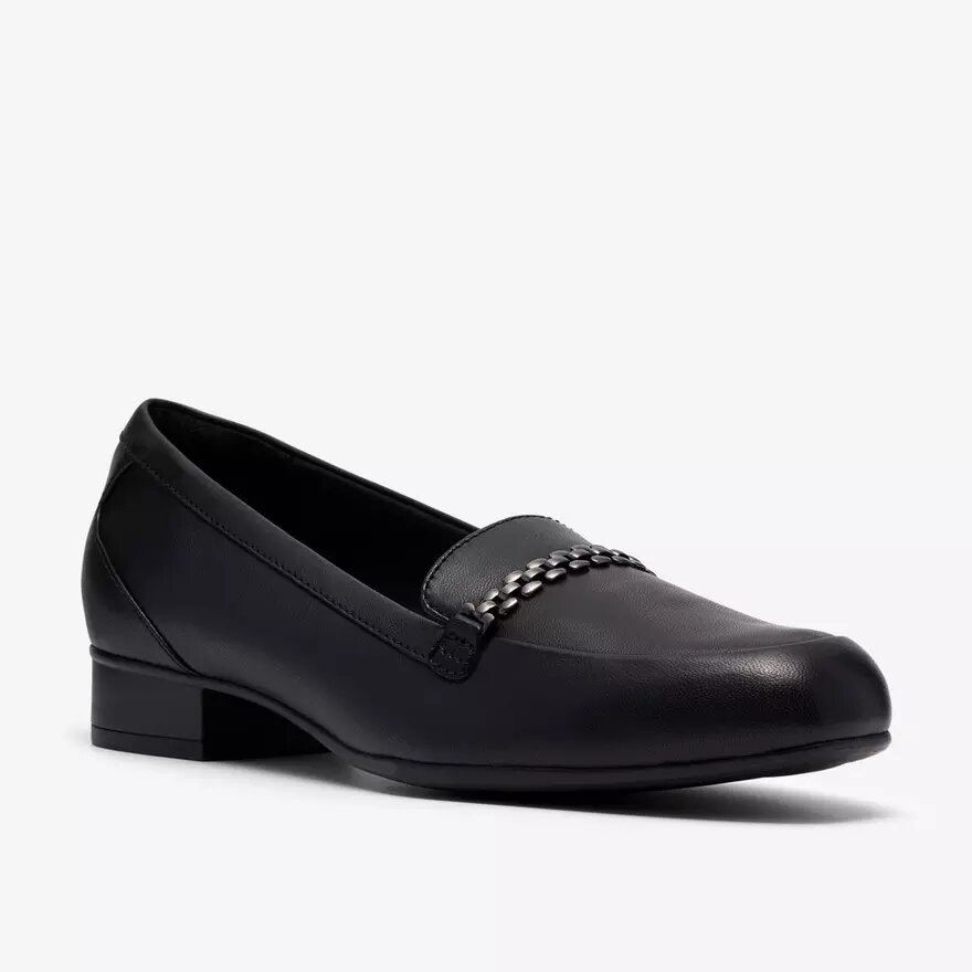 Juliet Mia – svarta läderslip-ons för dam Juliet Mia – svarta läderslip-ons för dam