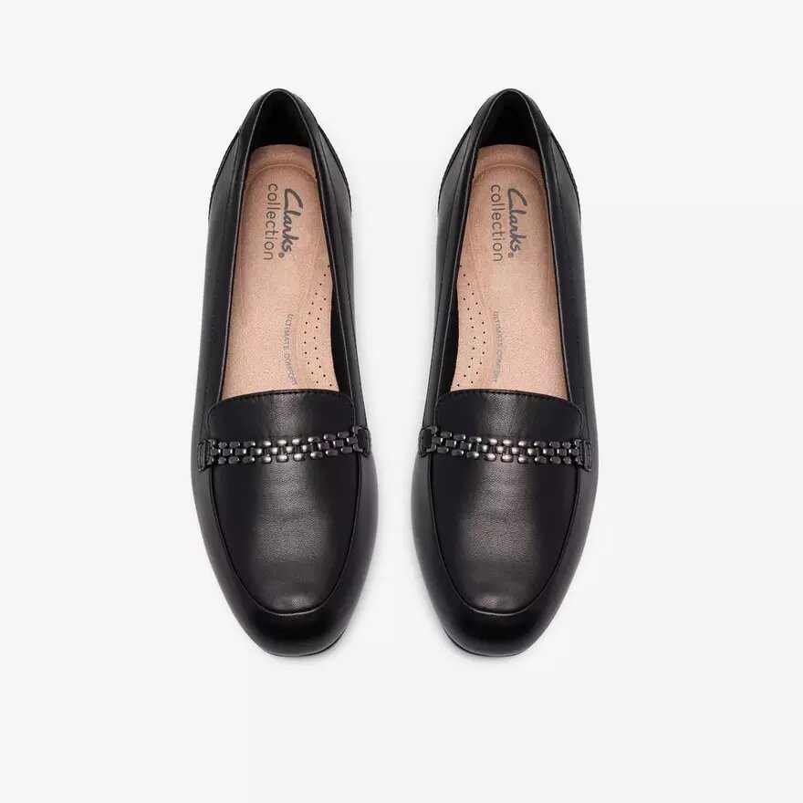 Juliet Mia – svarta läderslip-ons för dam Juliet Mia – svarta läderslip-ons för dam