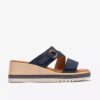 Kidiki Cove Navy Nubuck-kilklackar för dam