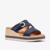 Kidiki Cove Navy Nubuck-kilklackar för dam
